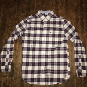 American Eagle plaid shirt, Medium-tall